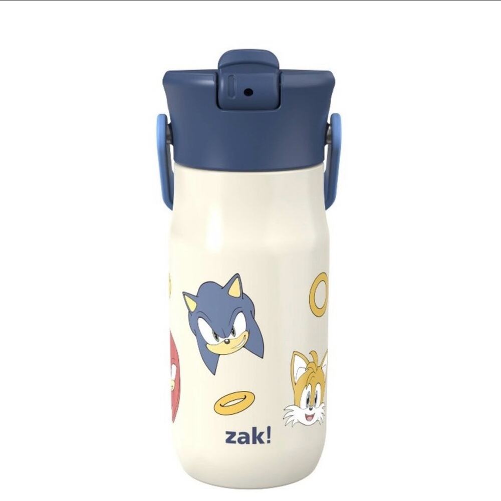 Zak! Kids Sonic the Hedgehog Water Bottle - New with Imperfection (T4016)